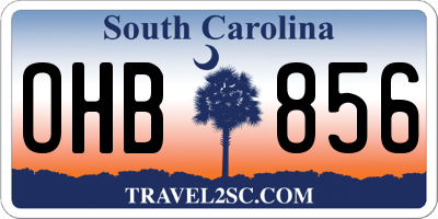 SC license plate OHB856