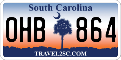 SC license plate OHB864