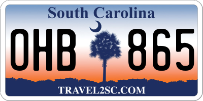 SC license plate OHB865