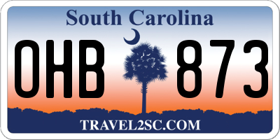 SC license plate OHB873