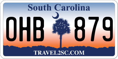 SC license plate OHB879