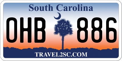 SC license plate OHB886