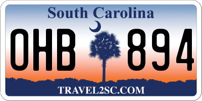 SC license plate OHB894