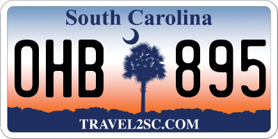 SC license plate OHB895