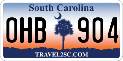 SC license plate OHB904