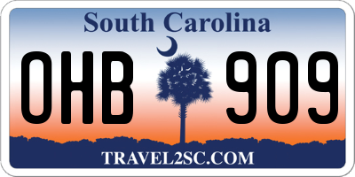 SC license plate OHB909