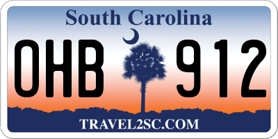 SC license plate OHB912