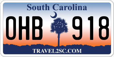 SC license plate OHB918