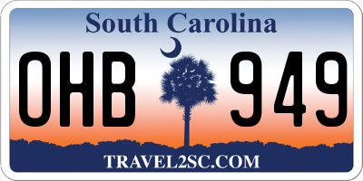 SC license plate OHB949