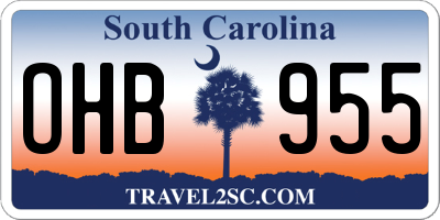 SC license plate OHB955