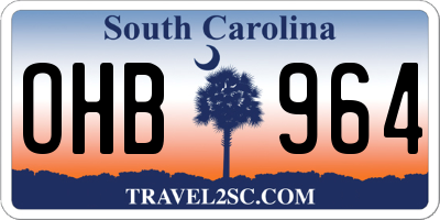 SC license plate OHB964