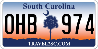 SC license plate OHB974