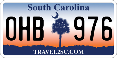 SC license plate OHB976