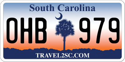 SC license plate OHB979