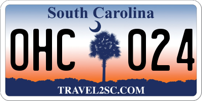 SC license plate OHC024