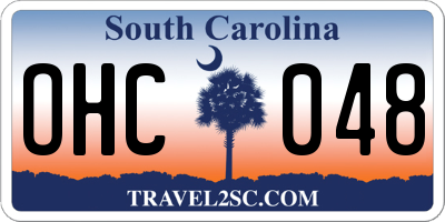 SC license plate OHC048