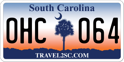 SC license plate OHC064