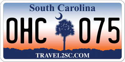 SC license plate OHC075
