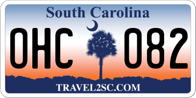 SC license plate OHC082