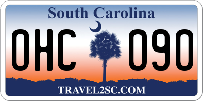 SC license plate OHC090