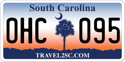 SC license plate OHC095