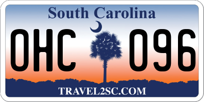 SC license plate OHC096