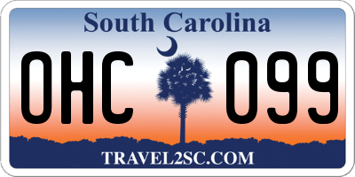 SC license plate OHC099