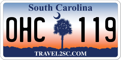 SC license plate OHC119