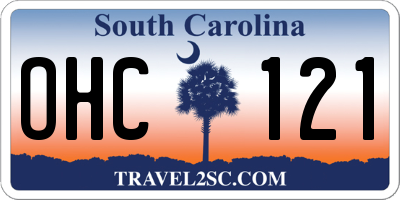 SC license plate OHC121