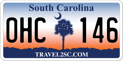 SC license plate OHC146
