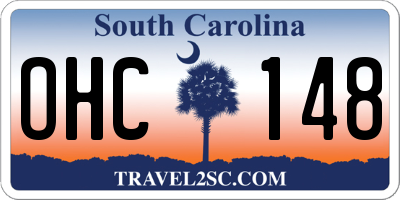 SC license plate OHC148