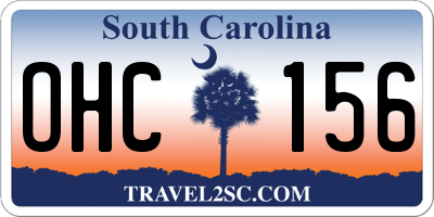 SC license plate OHC156