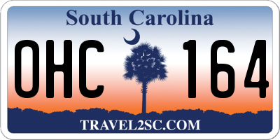 SC license plate OHC164