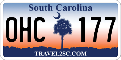 SC license plate OHC177