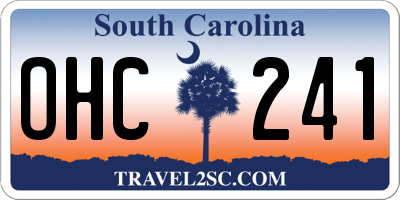 SC license plate OHC241