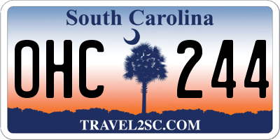 SC license plate OHC244