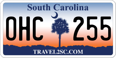 SC license plate OHC255