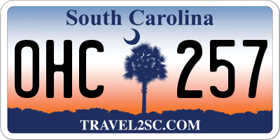 SC license plate OHC257