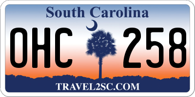 SC license plate OHC258