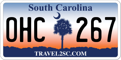 SC license plate OHC267
