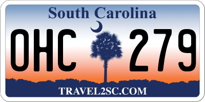 SC license plate OHC279