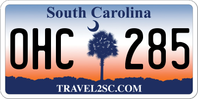SC license plate OHC285