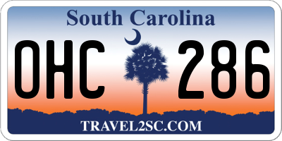 SC license plate OHC286
