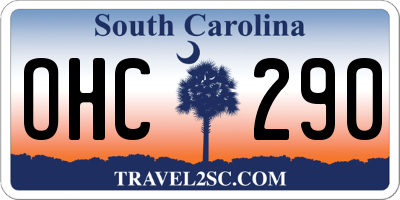 SC license plate OHC290