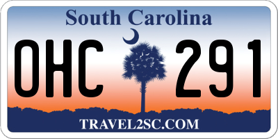 SC license plate OHC291