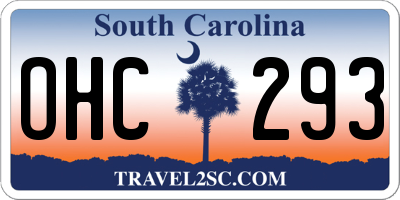 SC license plate OHC293