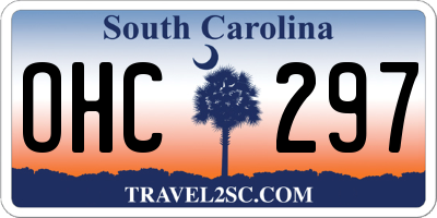 SC license plate OHC297