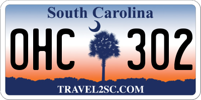 SC license plate OHC302