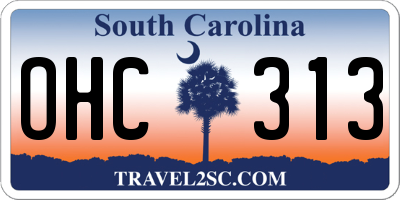 SC license plate OHC313