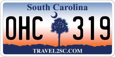 SC license plate OHC319